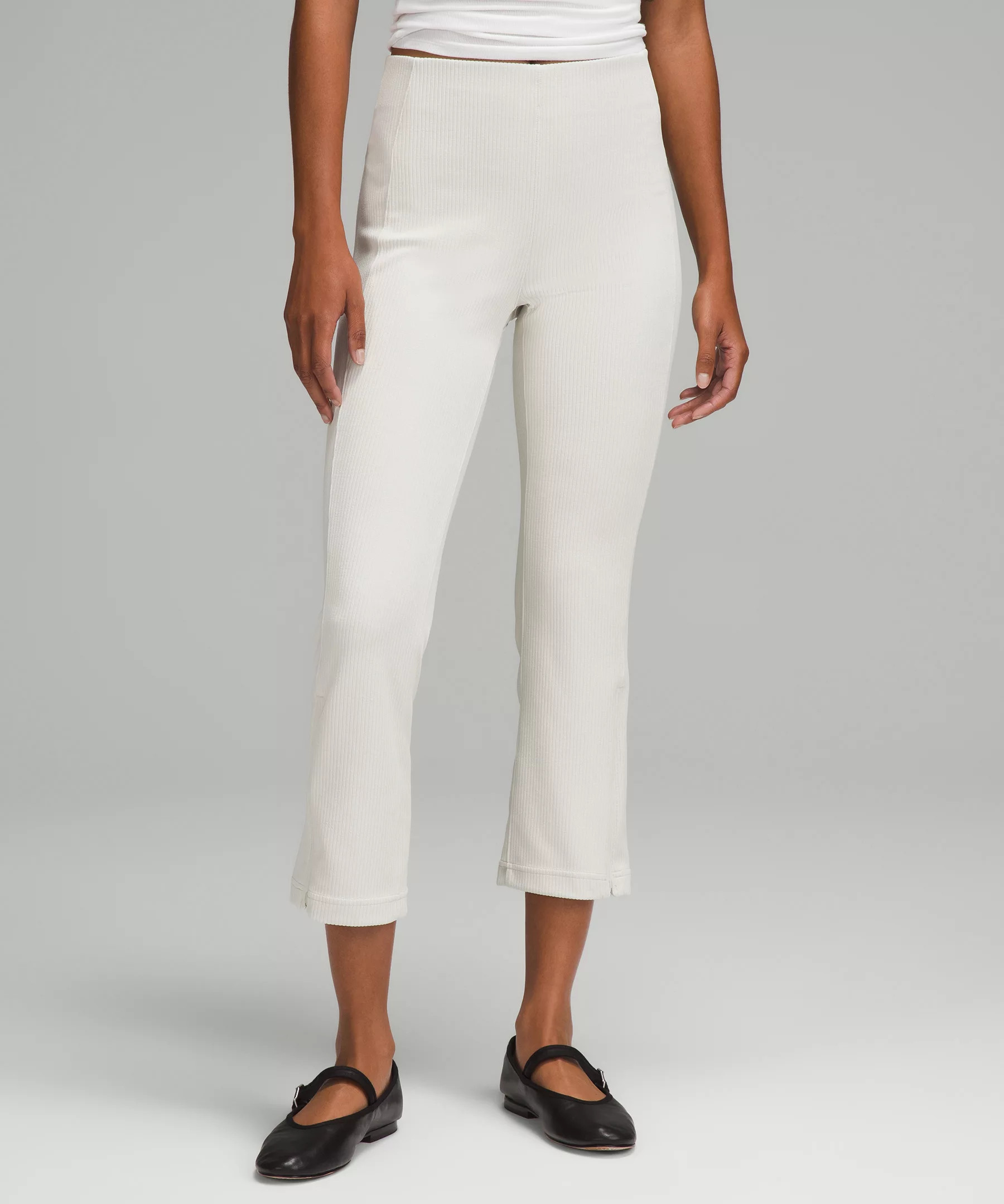 Ribbed Softstreme Zip-Leg High-Rise Cropped Pants 25" | Women's Capris | lululemon | Lululemon (US)