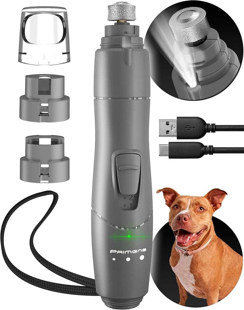 Dog Nail Grinder with LED Light, Rechargeable Dog Nail Grinder for Large Dogs, Medium & Small Dog... | Amazon (US)