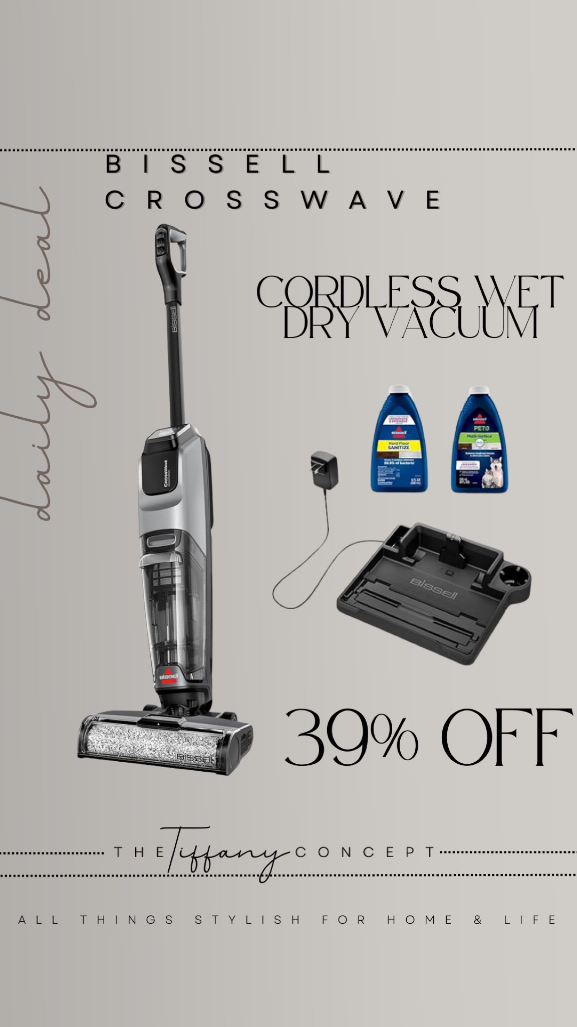 This BISSELL CROSSWAVE wet/dry vacuum is on sale right now! It is 39% off! 

#LTKHome #LTKSaleAlert #LTKFamily