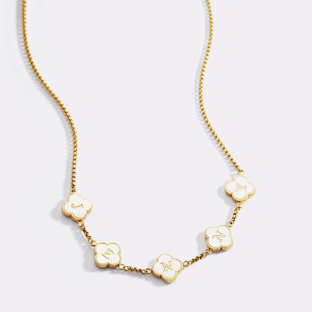 Clover Custom Name Necklace | Mint & Lily
