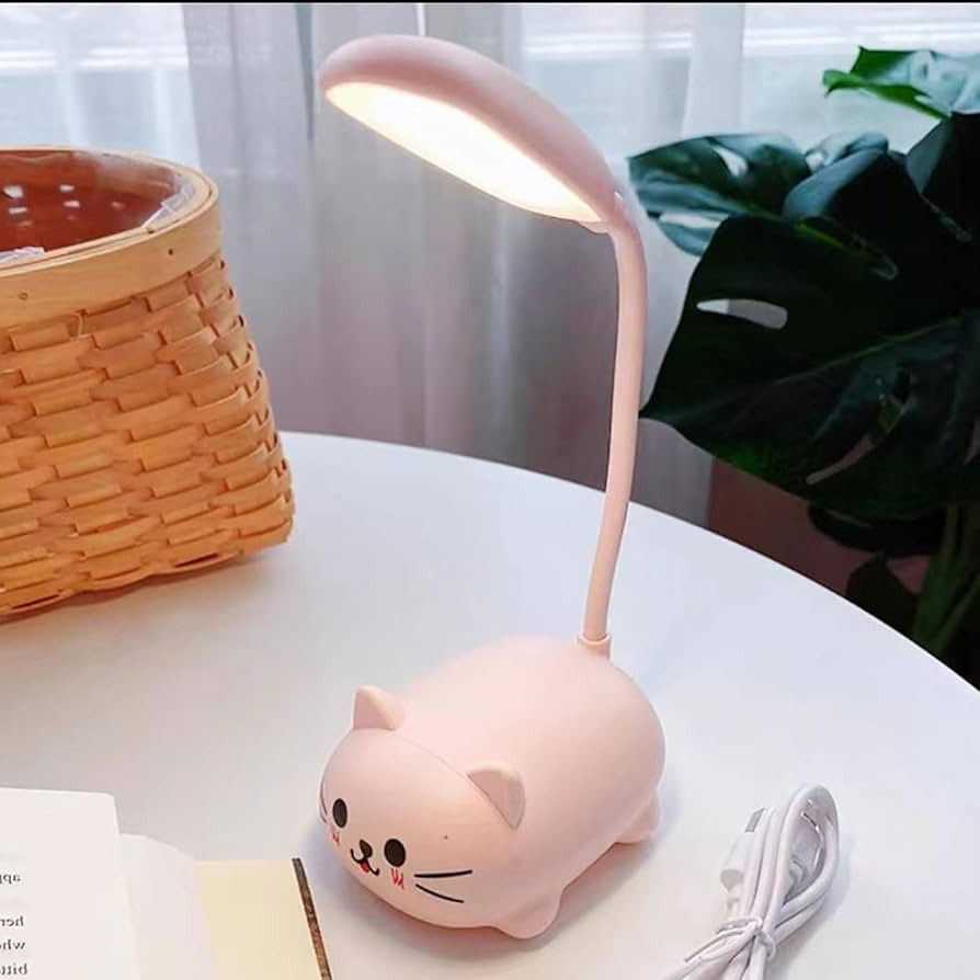 LED Desk Lamp for Kids,Mini Cat Night Light, Cute Cat Foldable USB Rechargeable Reading Light Bed... | Amazon (US)