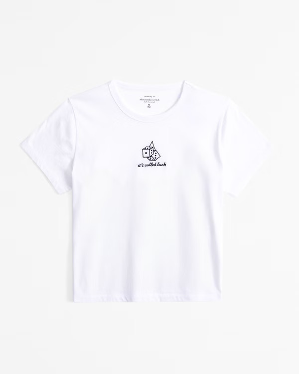 Short-Sleeve Dice Graphic Skimming Tee | Abercrombie & Fitch (US)