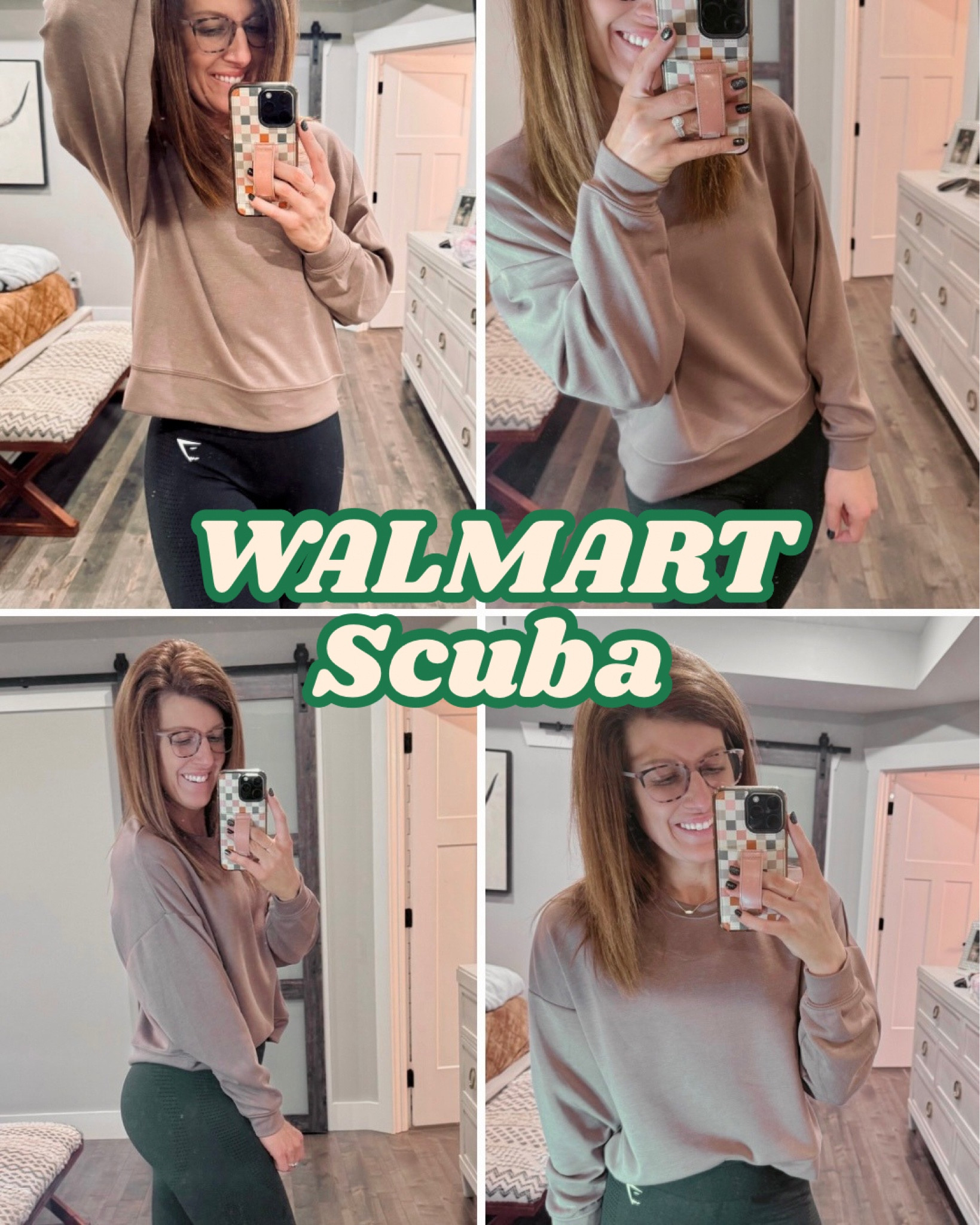 You know that SCUBA material everyone is raving about?! Well-guess what?! I found it at @Walmart! 👏🏼 
✨ lots of color options 
✨ great price point (normally $19)
✨ smooth buttery feel 
✨ play with sizing (here I am in the small but I could easily wear a medium or even a large!) 
✨ maybe I could have my logo put on it?! 🤔 

Annnnd better believe that I’ll be grabbing those matching joggers now too! 👏🏼 but here I’m wearing my fav @Gymshark In a medium! 

5’5” 135 lbs for reference! 

#LTKActive #LTKFitness