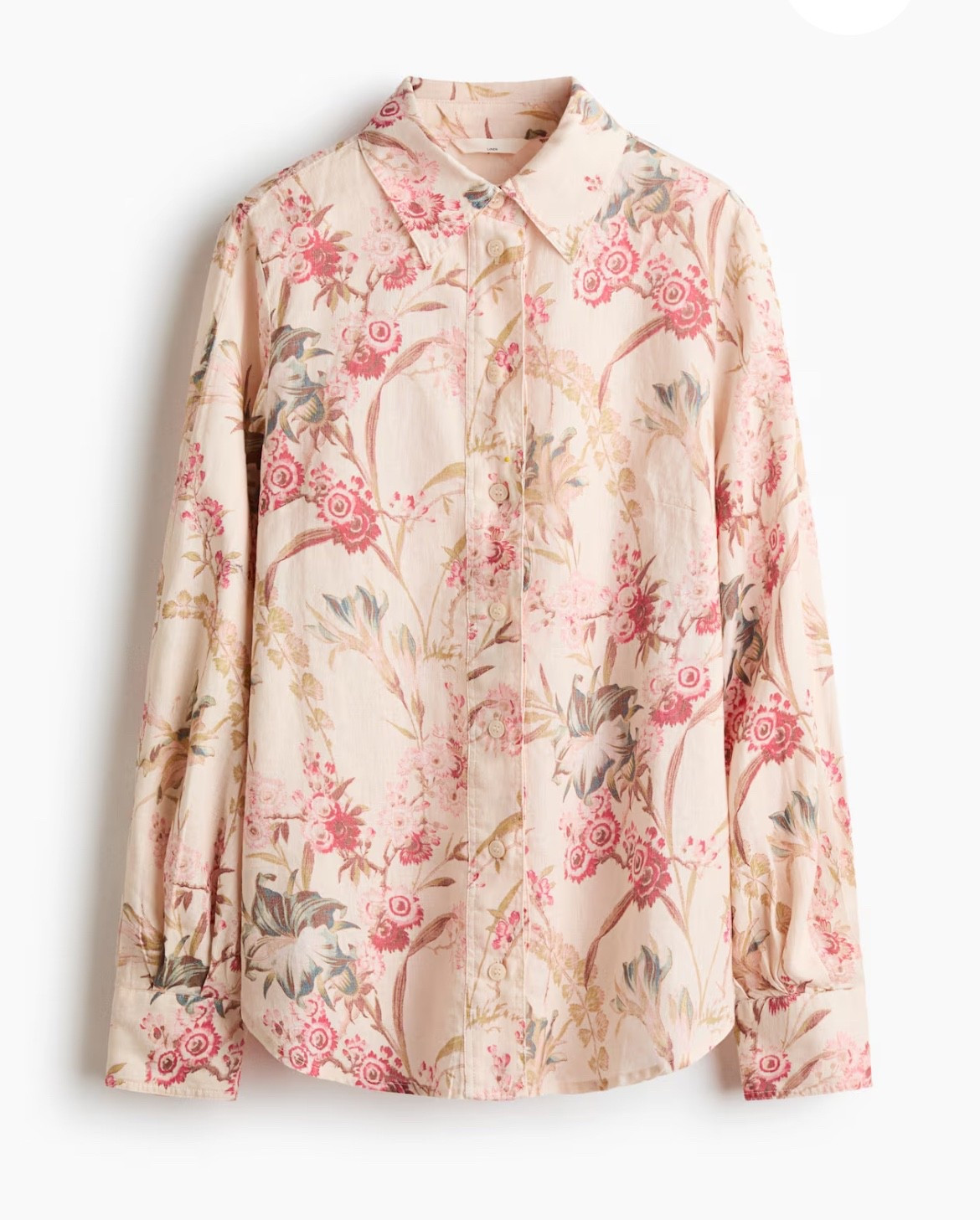 Pink floral linen button up shirt - Zimmermann look for less! 

#LTKSeasonal