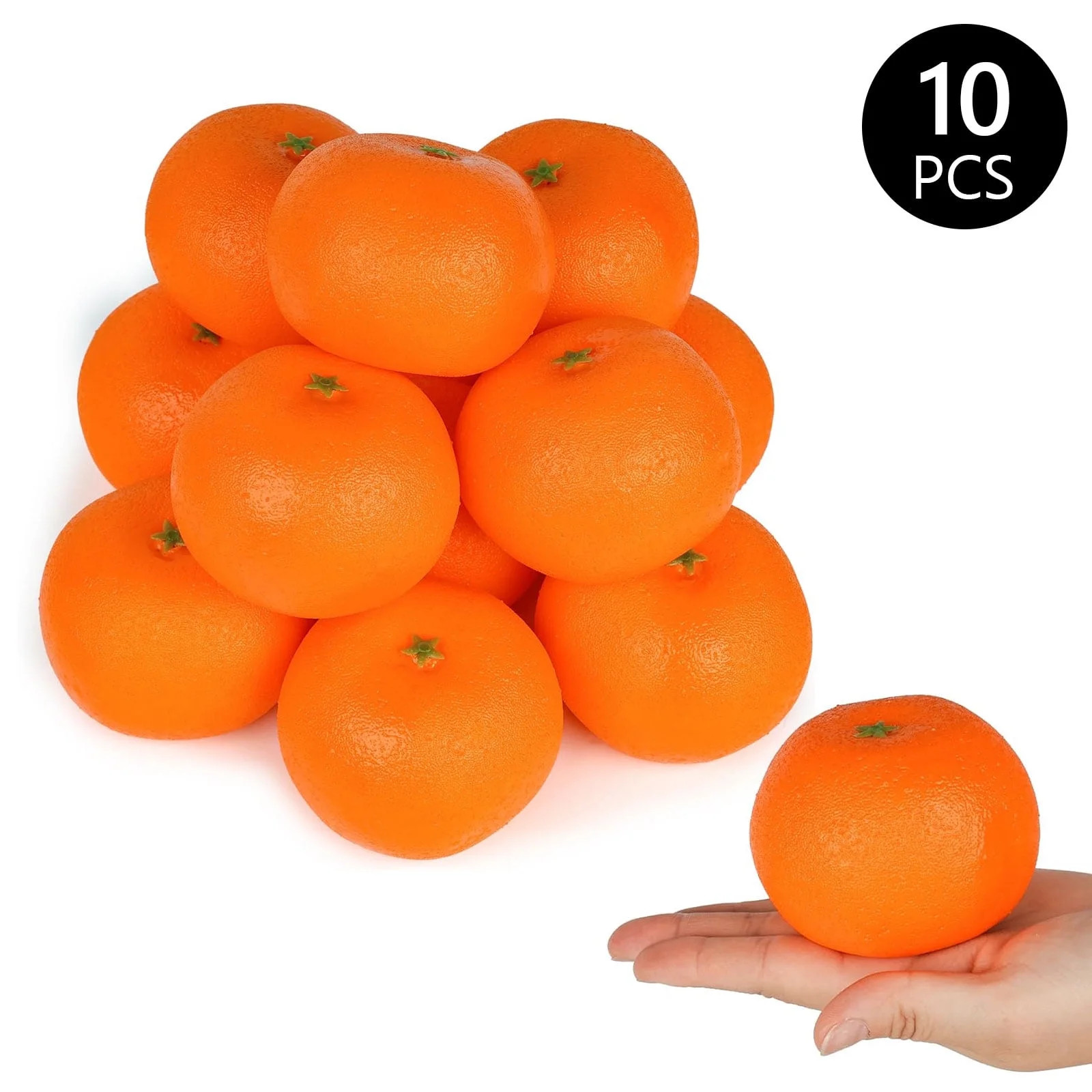 Tripumer 10 Pcs Plastic Fake Oranges Artificial Fruits Oranges Lifelike Fake Fruit Oranges Faux O... | Walmart (US)