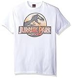 Jurassic Park Big Boys Safari Logo White Graphic Tee,Natural,Large | Amazon (US)