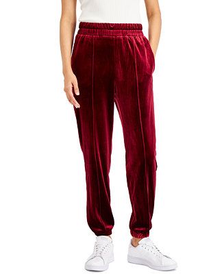 INC International Concepts Velvet Jogger Pants, Created for Macy's & Reviews - Pants & Capris - W... | Macys (US)