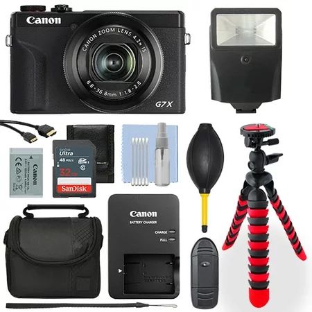 Canon PowerShot G7X Mark III Digital Camera Black+ 32GB Deluxe Accessory Package | Walmart (US)
