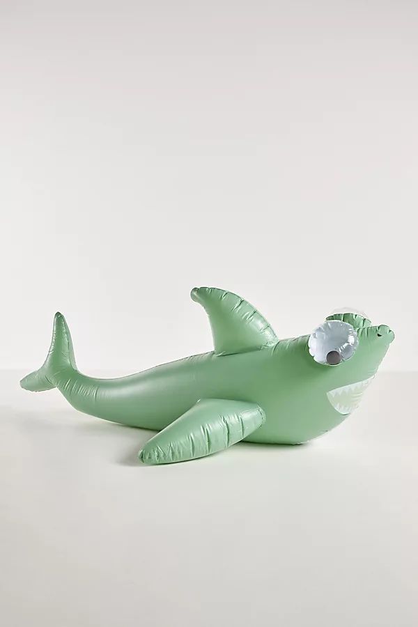 Sunnylife Giant Inflatable Shark Sprinkler By Sunnylife in Green | Anthropologie (US)