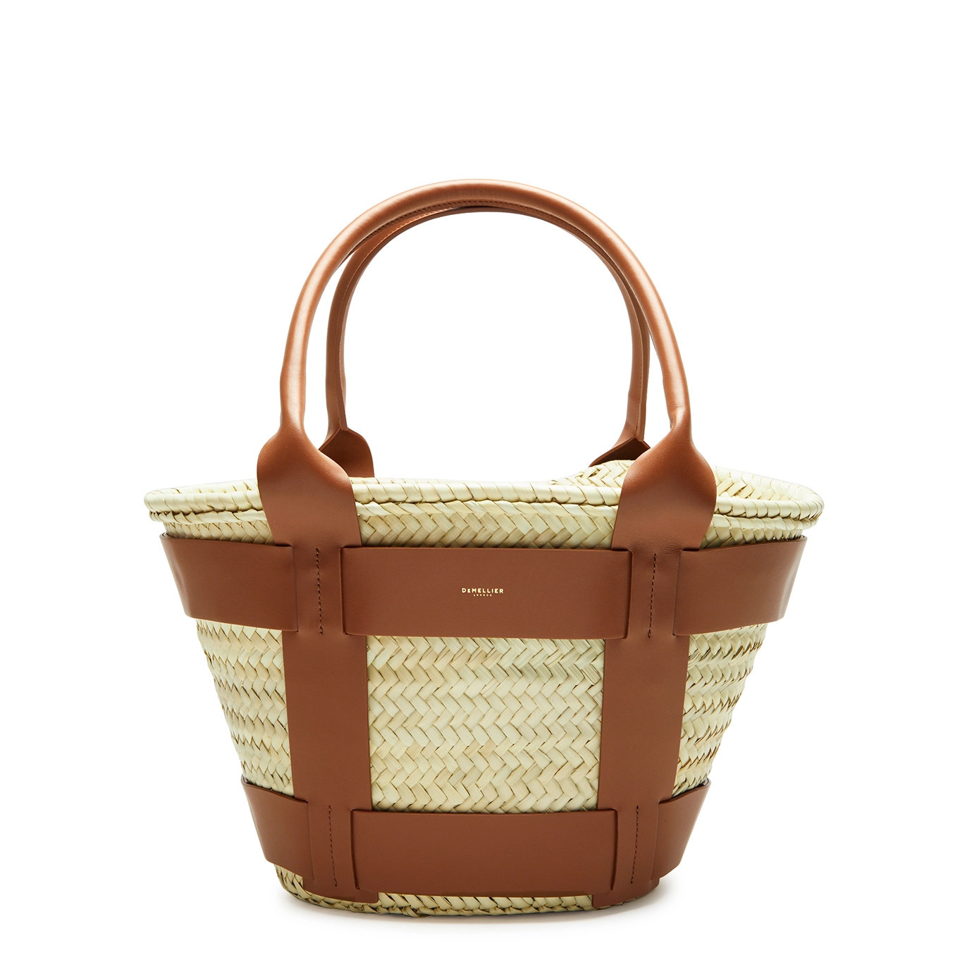 Demellier The Santorini Straw Basket Bag - Tan | Harvey Nichols (Global)