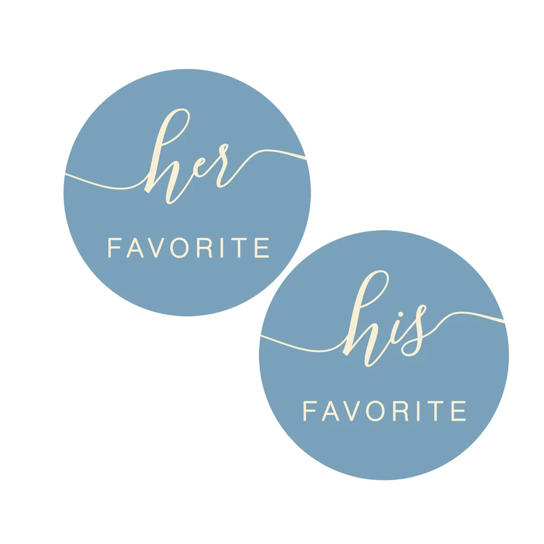 His Her Wedding Favor Stickers His Her Favorite Sticker His Her Favor Label His Favorite Her Favo... | Etsy (US)