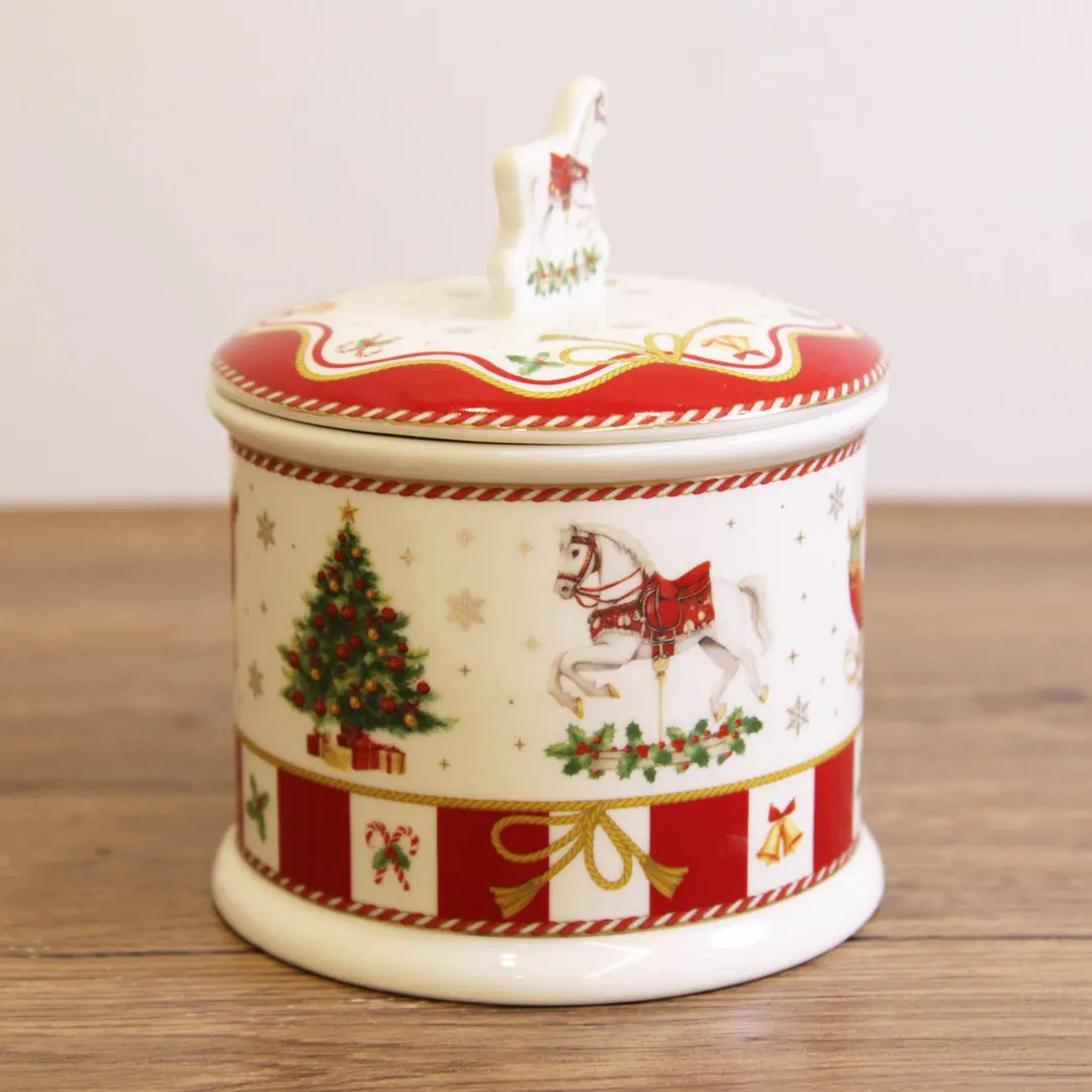 Christmas Series Ceramic Storage Jars With Lids - Airtight Cookie Containers, Cake Stands & Holid... | Etsy (US)