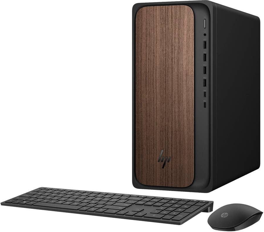HP - OmniDesk Desktop - Intel Core Ultra 7 265 2025 - 16GB DDR5 Memory - 1TB SSD - Dark Wood | Best Buy U.S.