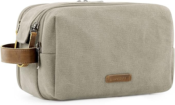 BAGSMART Toiletry Bag for Men, Canvas Travel Toiletry Organizer Dopp Kit Water-resistant Shaving ... | Amazon (US)
