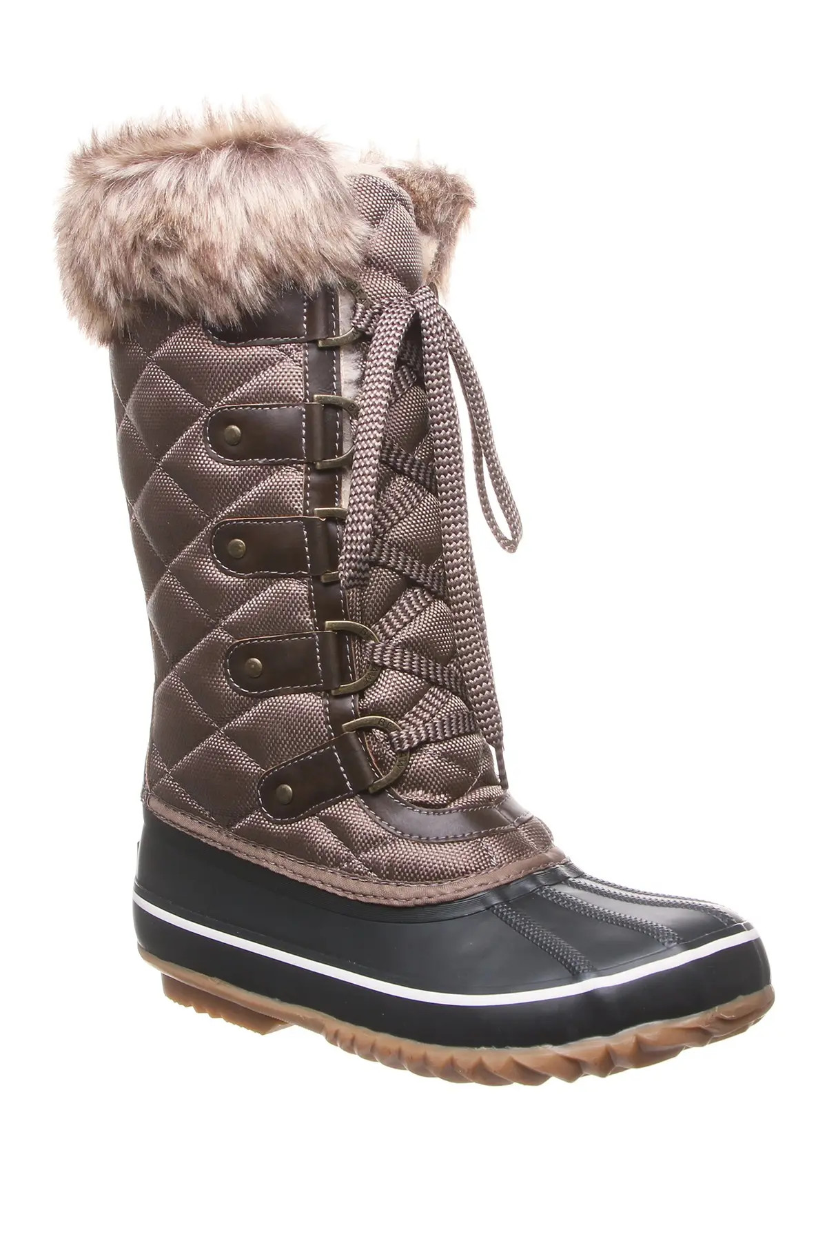 BEARPAW | McKinley Faux Fur & Genuine Sheepskin Waterproof Quilted Boot | Nordstrom Rack | Nordstrom Rack