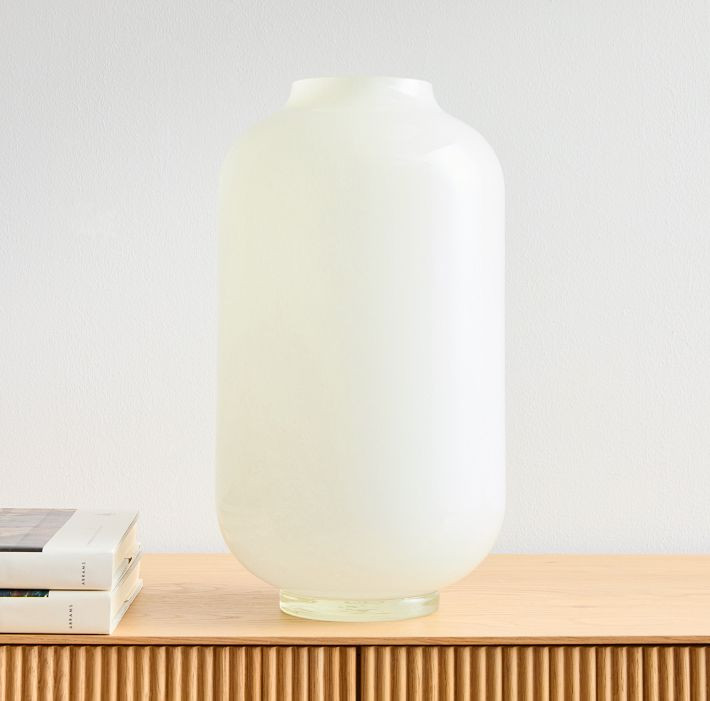 Mari Glass Vases - Milk | West Elm (US)