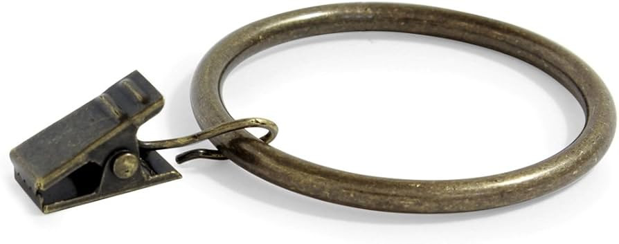 Ivilon Curtain Rings - Set of 14 Decorative Drapery Rings Curtain Clip Rings with Strong Clips 2"... | Amazon (US)