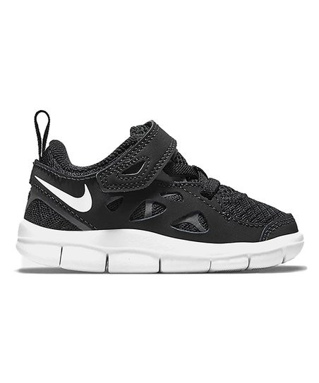 Nike Black & White Free Run 2 Running Shoe - Kids | Zulily
