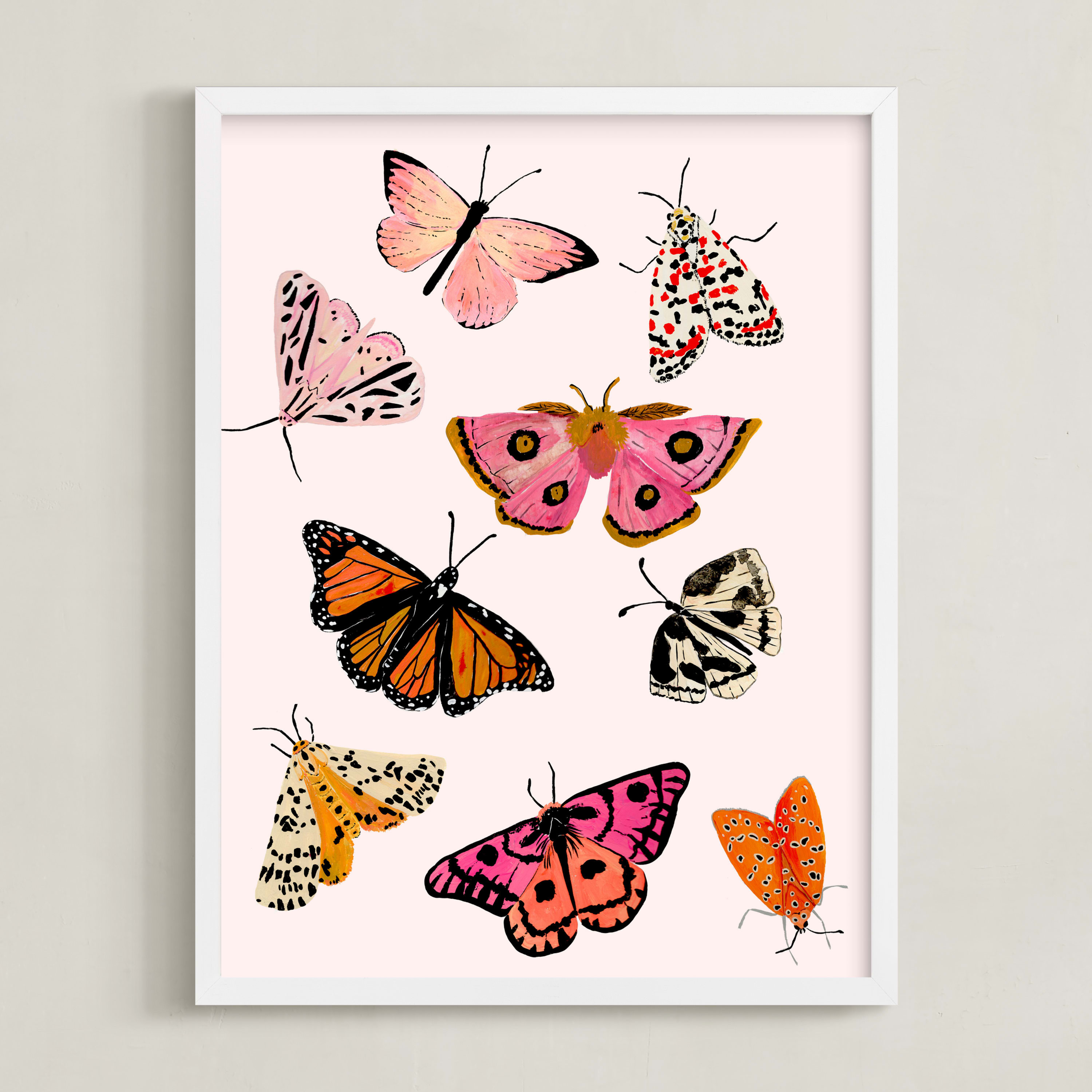 "Moths & Butterflies" - Painting Limited Edition Art Print by Shannon Kirsten. | Minted