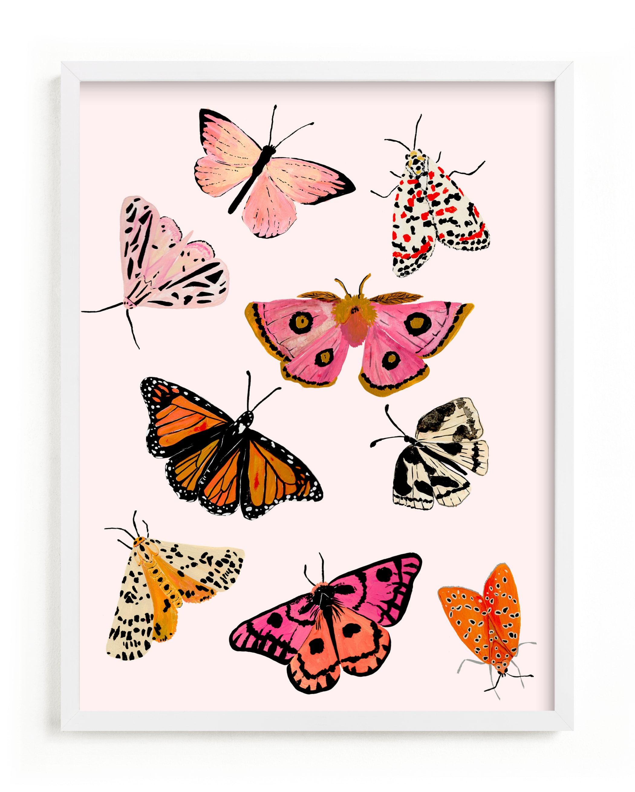 "Moths & Butterflies" - Painting Limited Edition Art Print by Shannon Kirsten. | Minted