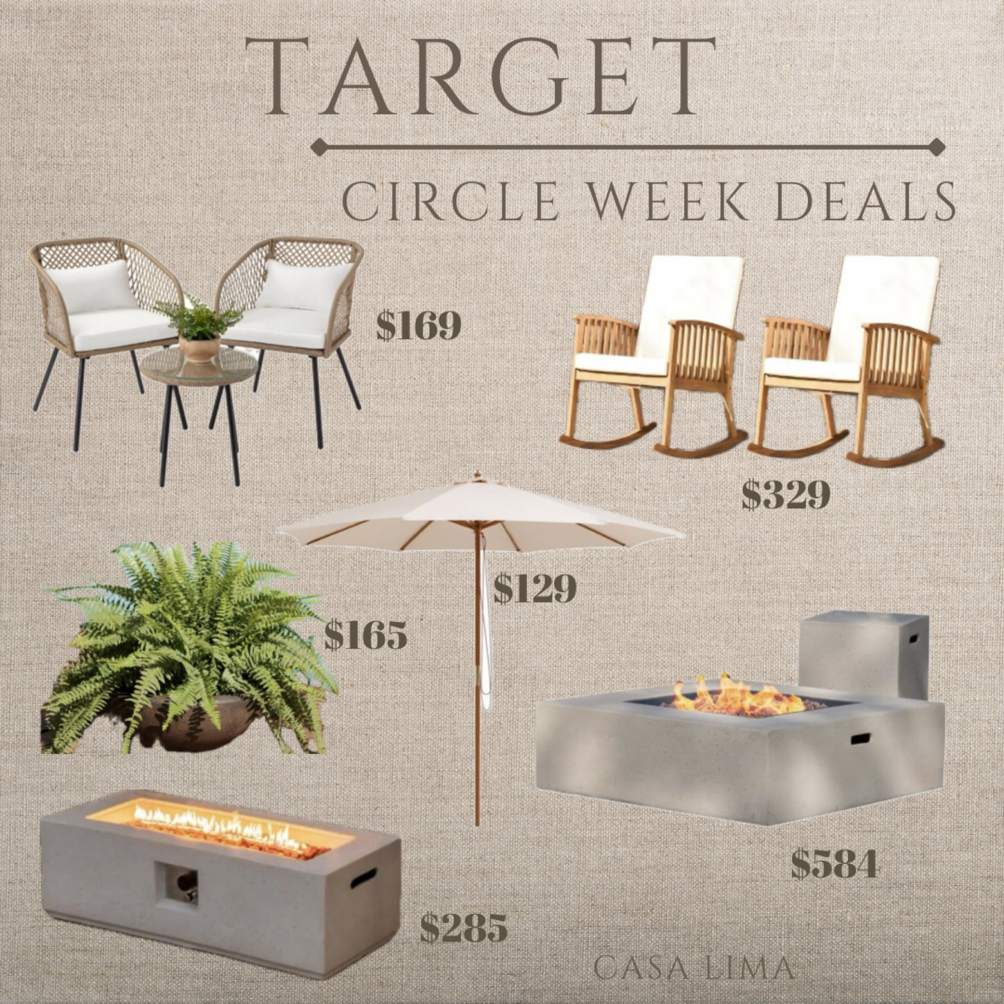 Target Circle Week Deals Patio Edition! Grab these gorgeous wooden patio chairs, planter bowls and fire pits now on sale for Target Circle Week! Don’t miss out on all the markdowns! 
#targetfinds #targetcircleweek #target #targetstyle #targethome #dailydeals #homefinds #homedecor #outdoorfurniture #patiofurniture #firepit

#LTKSaleAlert #LTKHome #LTKxNSale