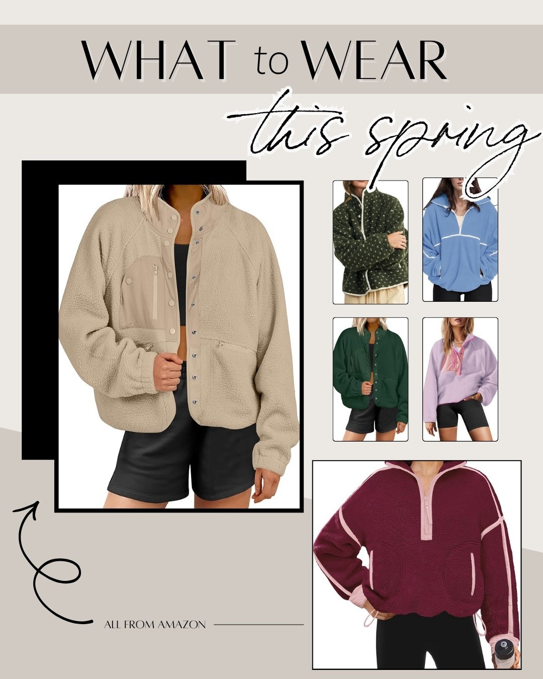Comfortable fleece jackets that are just right for spring. Warm enough for chilly mornings but lightweight enough for everyday wear.

#LTKOver40 #LTKSpringSale #LTKActive
