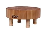 John Boos Block MCR1 Round Maple Wood End Grain Chopping Block with Feet, 12 Inches Round x 3 Inches | Amazon (US)