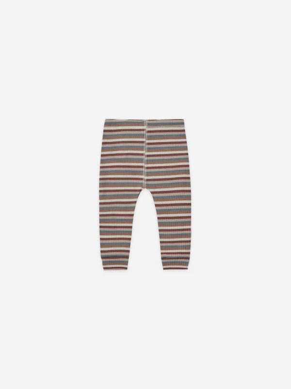 ribbed leggings | autumn stripe | Quincy Mae