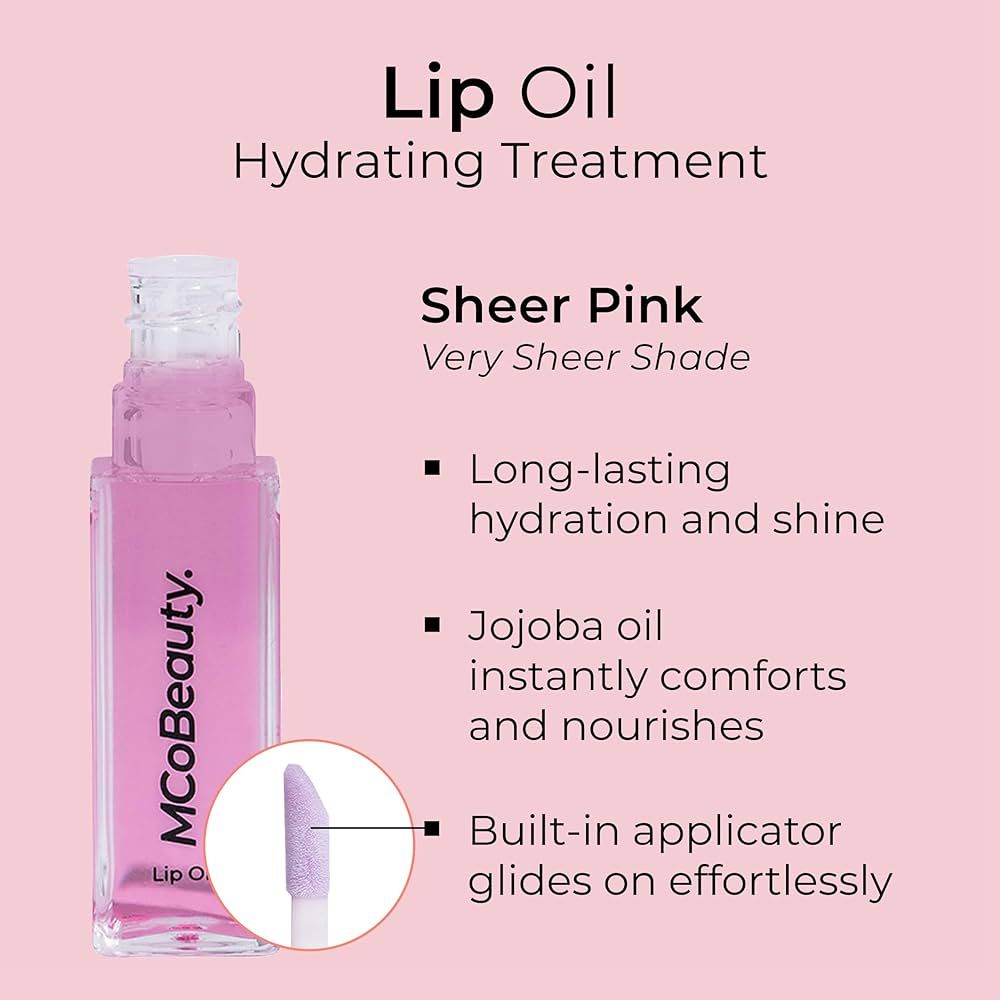 MCoBeauty Lip Oil Hydrating Treatment, Pink Lady, Moisturizing Shine for Naturally Beautiful Lips... | Amazon (US)