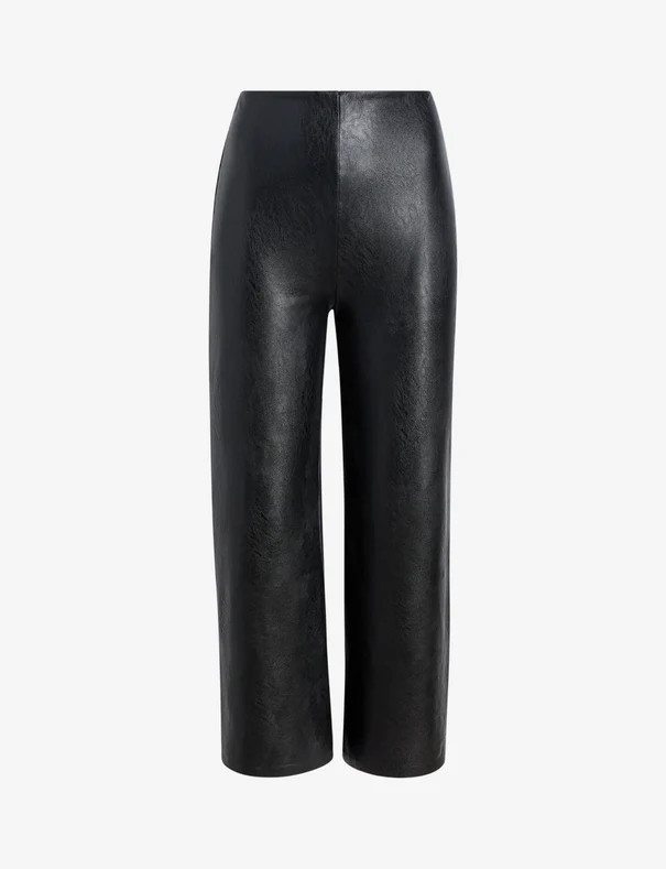 Faux Leather Cropped Wide Leg Pant | Commando®