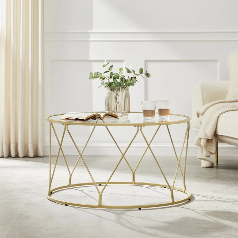 Doynton 33.1'' Gold Coffee Table | Wayfair North America