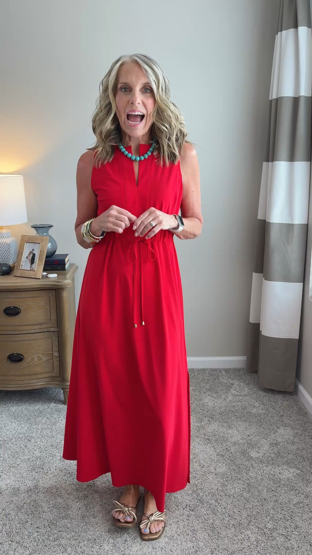 Wearing XS. You will absolutely LIVE this dress great for travel, vacation looks, work wear

#LTKgrwm #LTKootd #LTKOver40