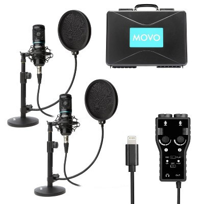Movo iPhone Podcast Equipment Bundle - Compatible with iPhone, iPad, iOS (Lightning) | Target