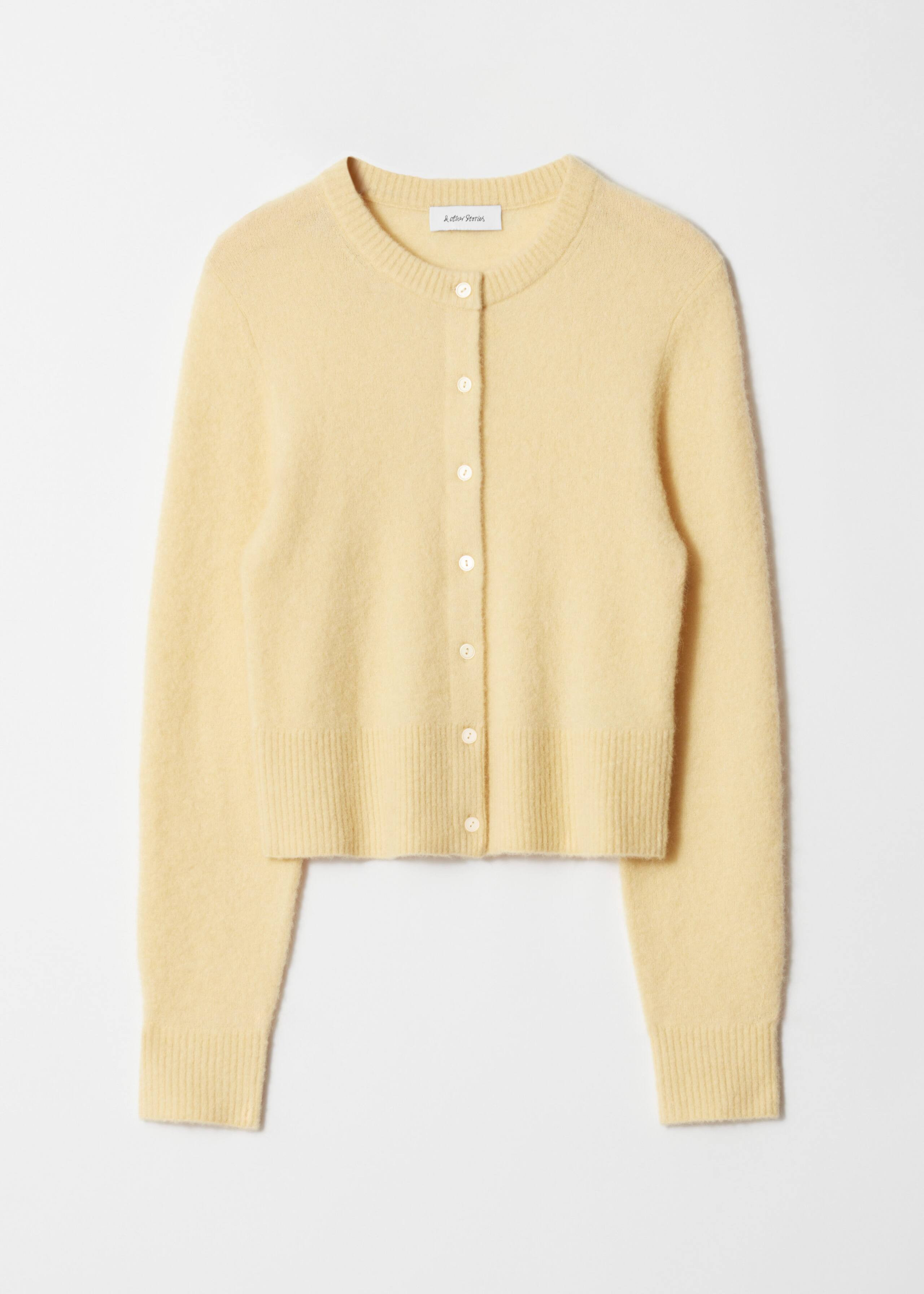 Alpaca-Blend Knit Cardigan - Light Yellow - & Other Stories GB | & Other Stories UK