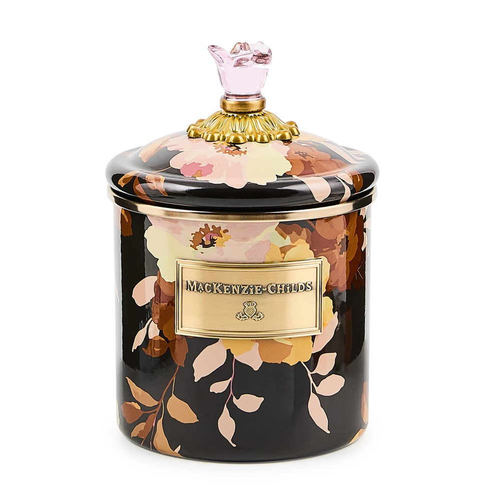 Wild Rose Brown Small Canister | MacKenzie-Childs