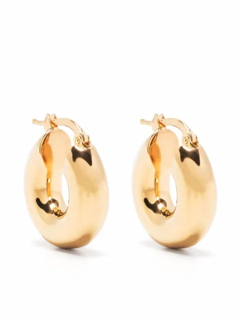 rounded hoop earrings | Farfetch Global