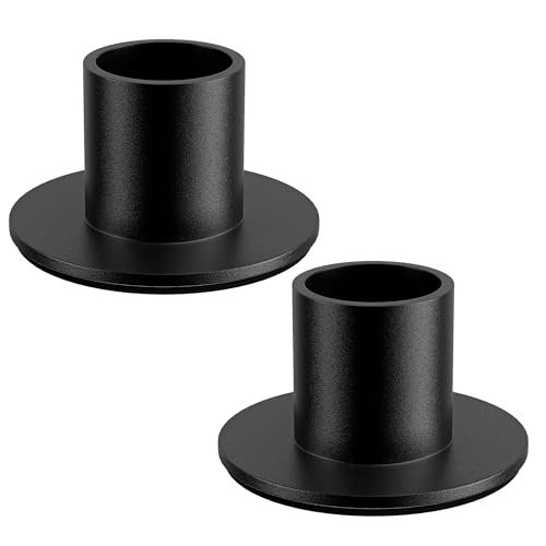 Apsvwys 2 Pcs Black Candle Holder - Elegant Taper Candle Holders, Classic Candlestick Holders for Table Centerpiece, Festive Christmas Mantel Display or Sophisticated Home Decor. | Amazon (US)