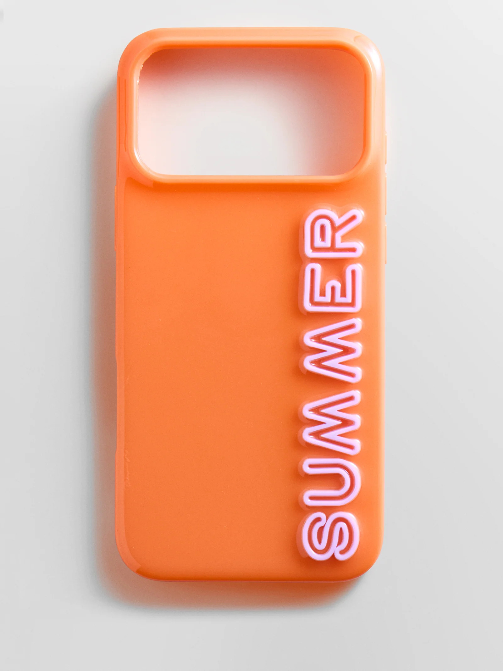 Fine Line Custom iPhone Case - Orange/Light Pink | BaubleBar