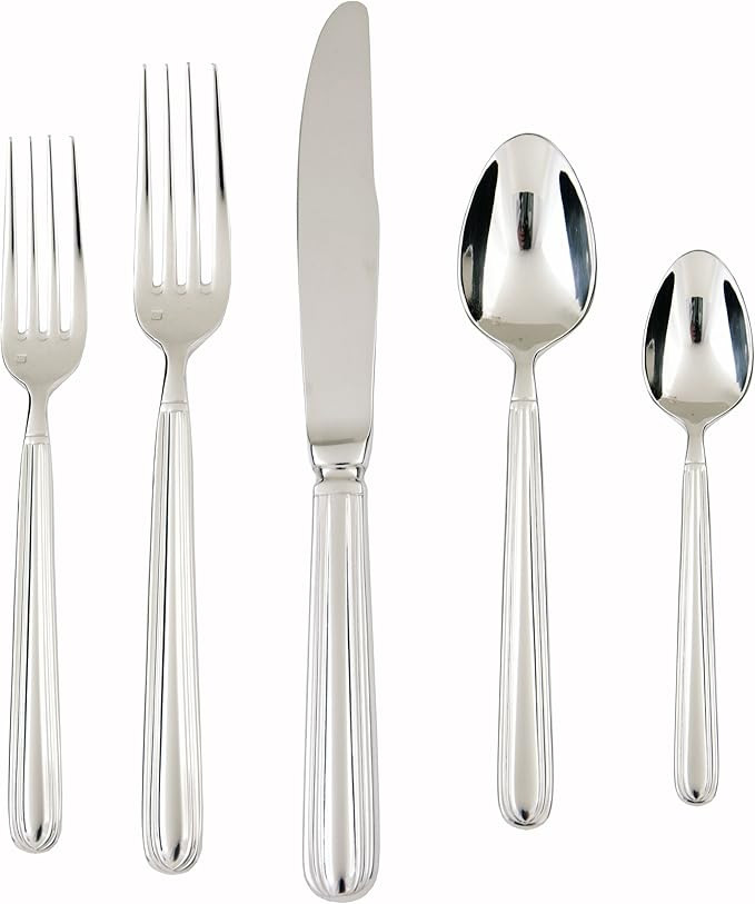 Fortessa Metropolitan 18/10 Stainless Steel Flatware, 5 Piece Place Setting, Service for 1 | Amazon (US)