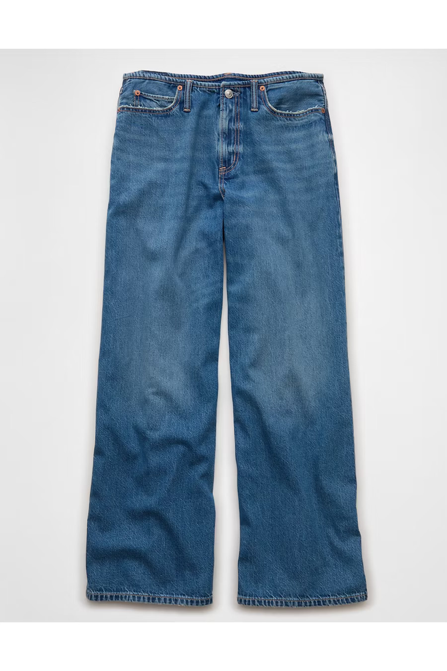 AE Dreamy Drape Strigid Low-Rise Baggy Wide-Leg Jean Women's Classic Medium 18 Short | American Eagle Outfitters (US & CA)