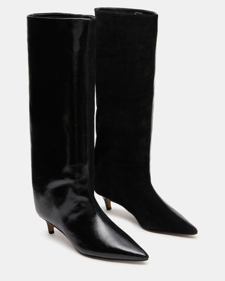 Steve Madden Women's Lysara Knee High Boots - Black Multi - Size 8 - Leather | Steve Madden (US)