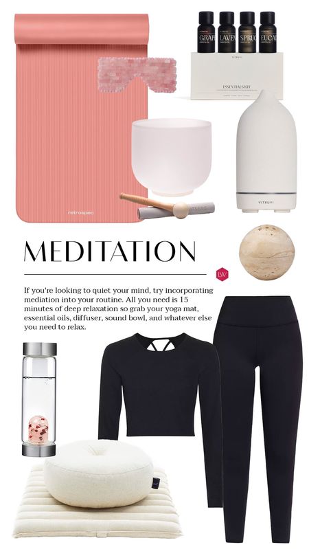 If you're looking to quiet your mind, try incorporating mediation into your routine. All you need is 15 minutes of deep relaxation so grab your yoga mat, essential oils, diffuser, sound bowl, and whatever else you need to relax.

#LTKSeasonal #LTKover40 #LTKstyletip