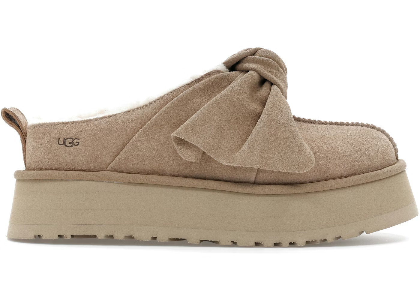 UGG Platform Slip-On Bow SlipperSand (Women's) | StockX