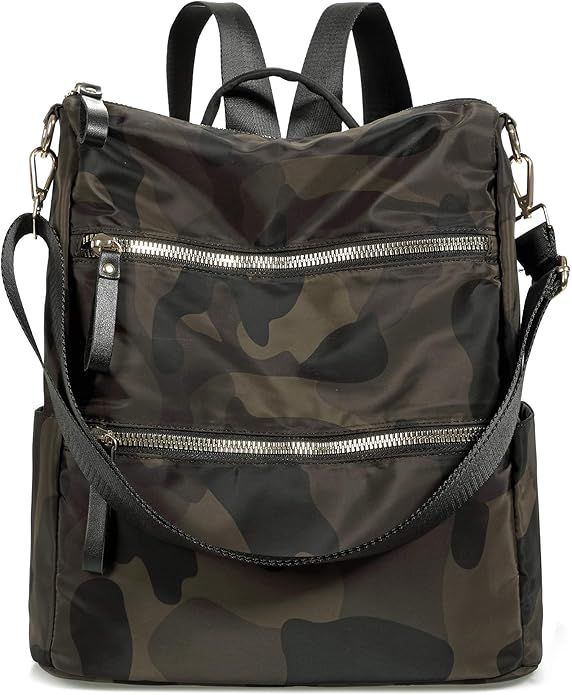 Women Nylon Backpack Purse Convertible Handbags and Shoulder Bag School Bookbags Anti Theft Trave... | Amazon (US)