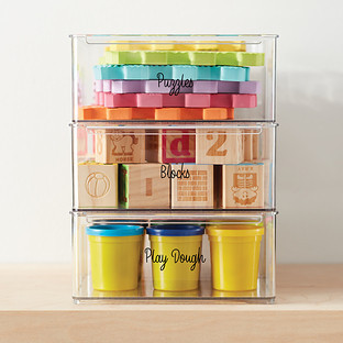 The Everything Organizer® Craft & Playroom Labels Clear/White Pkg/160 | The Container Store