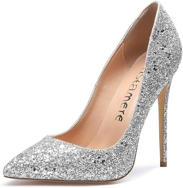 Castamere Women's High Heels Slip-On Pumps Pointy-Toe Elegant Stilettos Wedding Party Sexy Heel S... | Amazon (US)