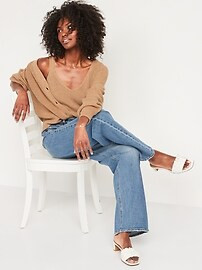 V-Neck Rib-Knit Sweater Tank Top for Women | Old Navy (US)