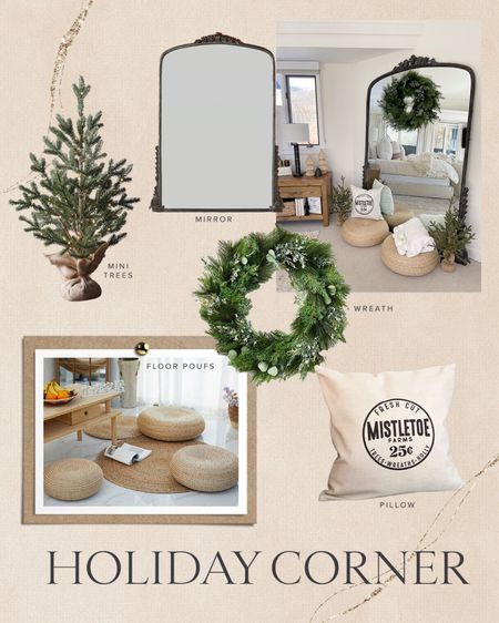 H O L I D A Y \ festive Christmas decor corner in my bedroom✨🌲

Holiday home
Mirror 

#LTKhome #LTKHoliday