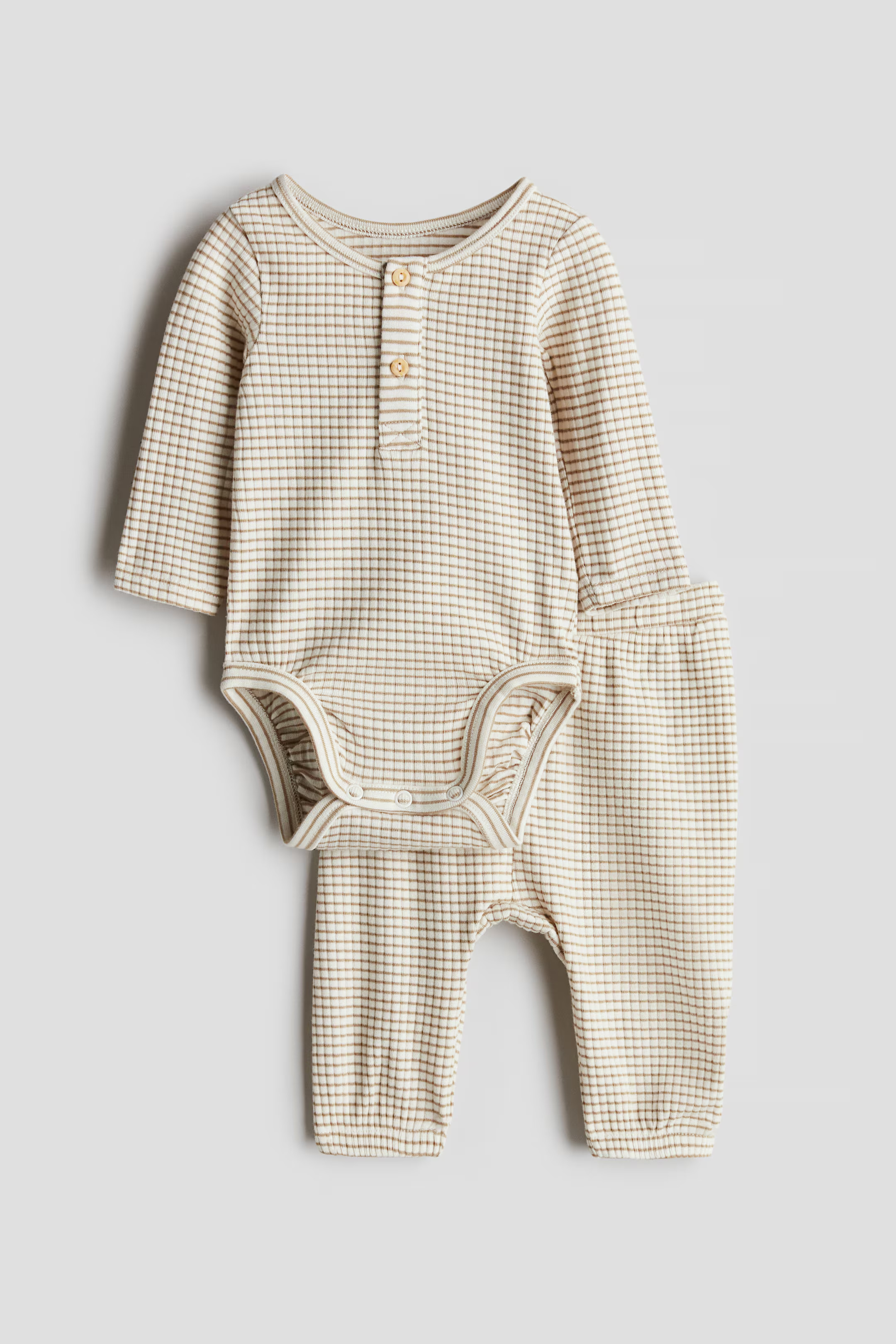 2-piece Henley Bodysuit and Pants Set | H&M (US + CA)