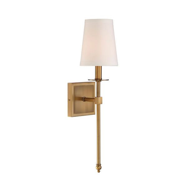 Linden Warm Brass Five-Inch One-Light Wall Sconce | Bellacor